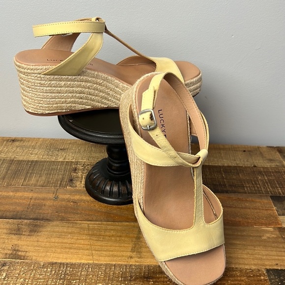 Lucky Brand Shoes - LUCKY Brand Jute Wedge Strap Sandals 9 1/2 Medium